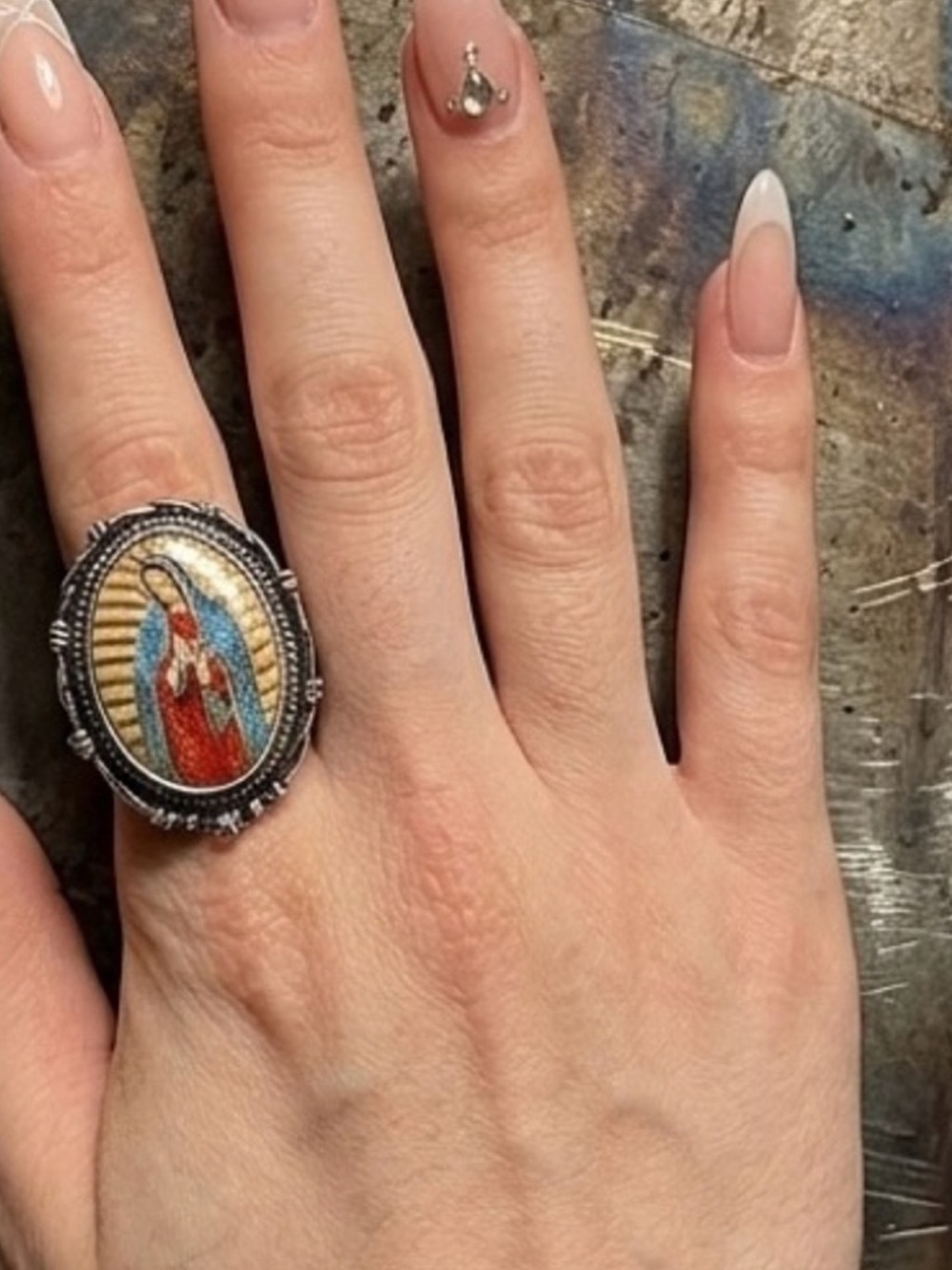 Our Lady of Guadeloupe statement ring Virgin Mary